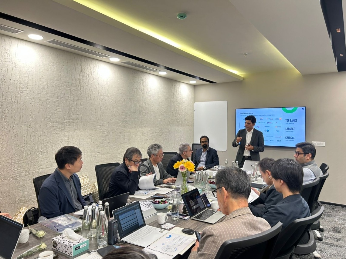 CEO presenting to the Japanese Delegates